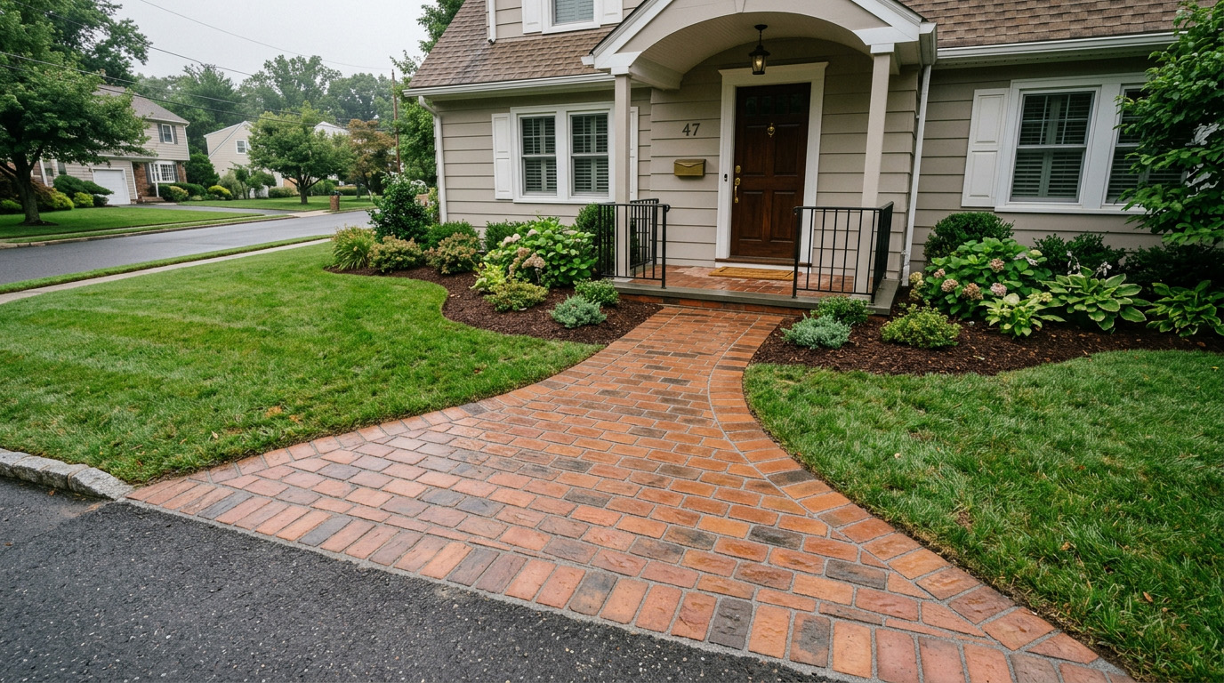 Paver after cleaning and sanding — Bergen County NJ