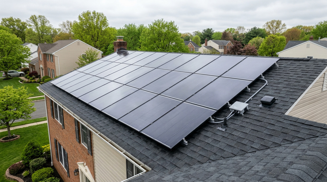 Solar panel after cleaning — Bergen County NJ