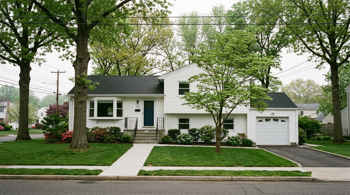 Clean white vinyl siding after D&J Power Washing soft house wash — Saddle Brook NJ