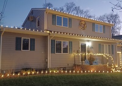 christmas lights on a residential property