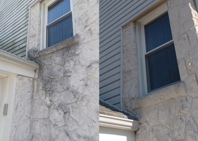 before and after residential home, clean window seal from our gallery