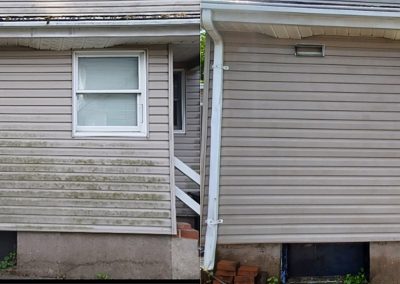 residential home, before and after clean exterior form our gallery